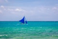 Sailing boat on the sea, Boracay Island, Philippines Royalty Free Stock Photo