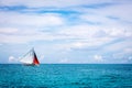 Sailing boat on the sea, Boracay Island, Philippines Royalty Free Stock Photo