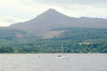 Sailing boat at sea mooring Royalty Free Stock Photo