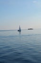 The sailing boat on the sea in Norge Royalty Free Stock Photo