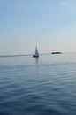 The sailing boat on the sea in Norge