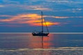 Sailing boat on the sea Royalty Free Stock Photo