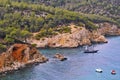 Sailing boat in a small gulf