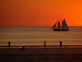 Sailing boat in Sunset, Broome