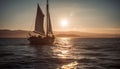sailing boat at sunset yacht at sunset sailboat at sunset