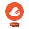 Sailing boat transport pictogram