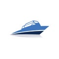Sailing boat vector logo design. Royalty Free Stock Photo