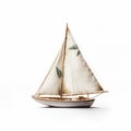 Sailing boat on white background. Generative AI Royalty Free Stock Photo