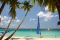 Sailing boat on White beach station 3. Boracay Island. Western Visayas. Philippines