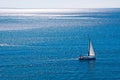 Sailing boat in the wind Royalty Free Stock Photo