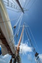 Sailing boat in the wind Royalty Free Stock Photo