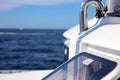Sailing boating in ocean, ship at sea close up high quality image luxury experience