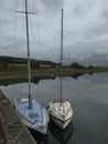 Sailing boats in calm moorings, Ireland