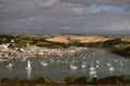 Sailing boats in Devon bay Royalty Free Stock Photo