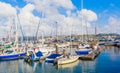 View of Sailing boats at Doca De Belem marina in Lisbon, Portugal