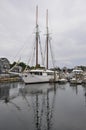 Kennebunkport, Maine, 30th June: Sailing Boats in the Harbor from Kennebunkport in Maine state of USA Royalty Free Stock Photo