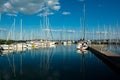 Sailing Boats In Harbor At Lake Balaton In Hungary Royalty Free Stock Photo