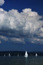 Sailing boats on Lake Balaton, Hungary Royalty Free Stock Photo