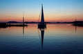 Sailing boats on Lake Balaton
