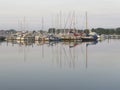 Sailing boats in late afternoon sun Royalty Free Stock Photo