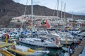 Sailing boats at Los Gigantes marina