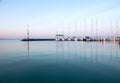 Sailing boats in the marina, lake Balaton Royalty Free Stock Photo