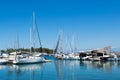 Sailing boats in marina Royalty Free Stock Photo