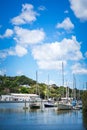 Sailing boats in marina of Whangarei, New Zealand