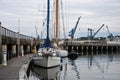 Sailboats in the yacht port in Brest.