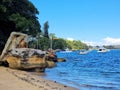 Sailing boats moored on Sydney Harbour Royalty Free Stock Photo