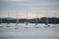 Sailing boats in Poole Harbout