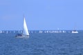 Sailing boats race Royalty Free Stock Photo