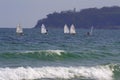 Sailing boats race Royalty Free Stock Photo