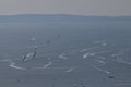 Sailing boats racing during Barcolana Royalty Free Stock Photo