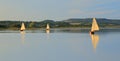 Sailing boats on river Axe Royalty Free Stock Photo