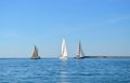 Sailing boats on the sea