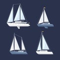 Sailing boats.