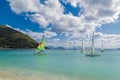 Sailing boats in Vasiliki Bay, Lefkada, Greece