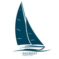 Sailing boats vector Royalty Free Stock Photo