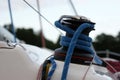 Sailing capstan a device for pulling ropes Royalty Free Stock Photo