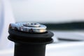 Sailing capstan a device for pulling ropes Royalty Free Stock Photo