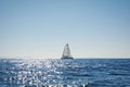 Sailing catamaran in the Aegean sea, Greece Royalty Free Stock Photo