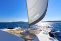 Sailing catamaran Royalty Free Stock Photo