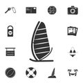 sailing catamaran icon. Detailed set of travel icons. Premium graphic design. One of the collection icons for websites, web design