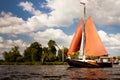 Sailing on a classic boat Royalty Free Stock Photo