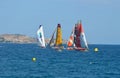 Sailing Close Yacht Racing Royalty Free Stock Photo