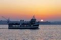 Sailing at dusk moment of San Diego Bay