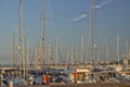 Sailing and engine boats in the harbour channel