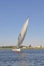 Sailing felluca on the river Nile Royalty Free Stock Photo