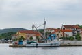 sailing fishing boat at sea